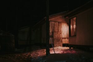 spooky rustic shed